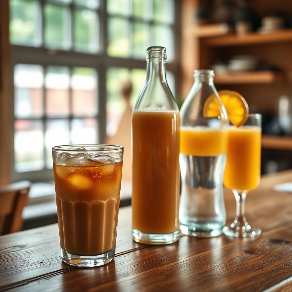 Soğuk kahve, soda ve meyve suyu
